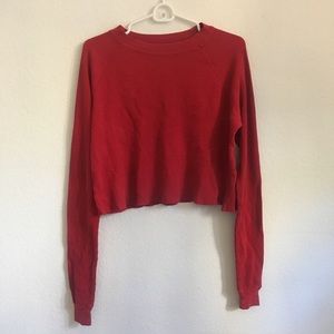 BRANDY MELVILLE red long sleeve top